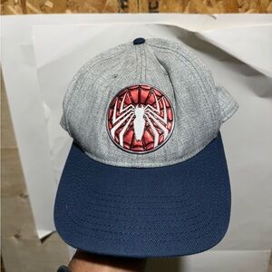 Vintage Spiderman Gray & Navy Adjustable Snapback Cap